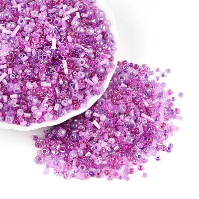 Смешанные гальванические и негальванические стеклянные бусины GLAA-SZC0007-02A-1