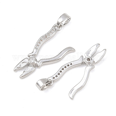 Латунные микропаве прозрачные подвески с фианитом&nbsp;KK-G549-16A-P-1