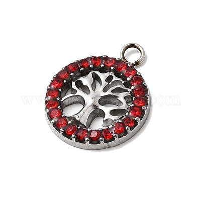 Подвески из нержавеющей стали 304 с микропаве из стразов STAS-G369-11P-1