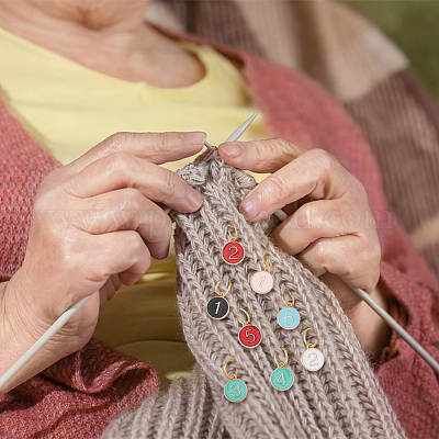 6 шт. сплав эмали кулон фиксирующие маркеры петель HJEW-BC00077-1