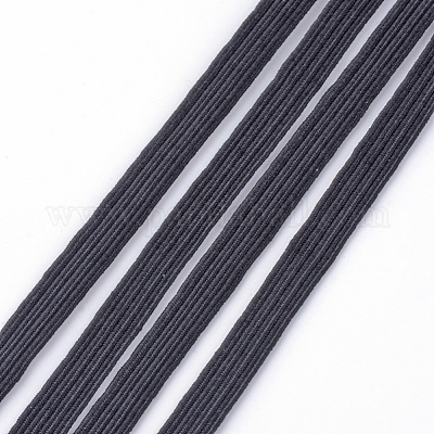 Wholesale 1/4 inch Flat Braided Elastic Rope Cord 