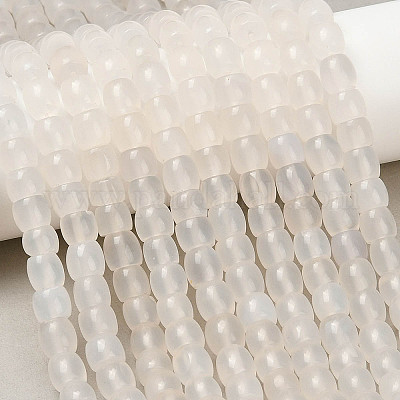 Серые натуральные бусины из агата  G-C258-01-1