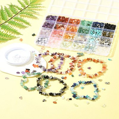 Наборы для самостоятельного изготовления браслетов из натуральных и синтетических драгоценных камней DIY-FS0008-22-1