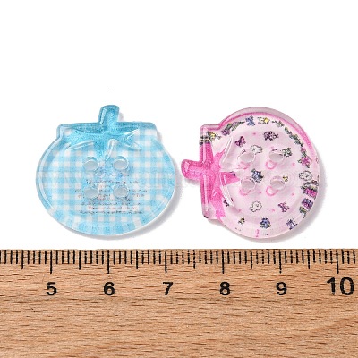 Пластиковые кабошоны с 4 отверстием BUTT-V001-01-1