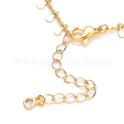 Ожерелья с подвесками в виде морских звезд из латуни с прозрачным фианитом и прозрачным фианитом NJEW-JN03150-01-1