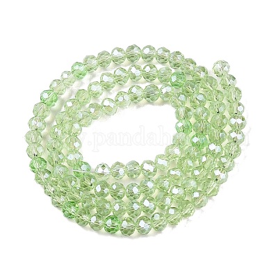 Стеклянные бусины с гальваническим покрытием  EGLA-A044-T3mm-A09-1