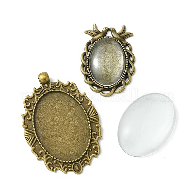 Винтажный набор для изготовления пустого кулона своими руками DIY-FS0005-28-1