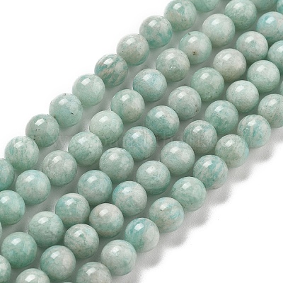 Природных амазонит бисер нитей G-L618-A01-6mm-1