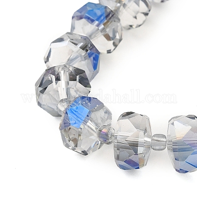 Прозрачные стеклянные бусины гальваническим пряди EGLA-P062-01A-HR01-1