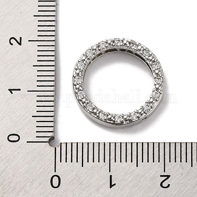 Стойка из латуни с покрытием из кубического циркония с рамкой из бусин KK-S406-09B-P-1