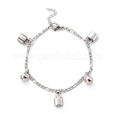 Wholesale 304 Stainless Steel Charm Bracelets 