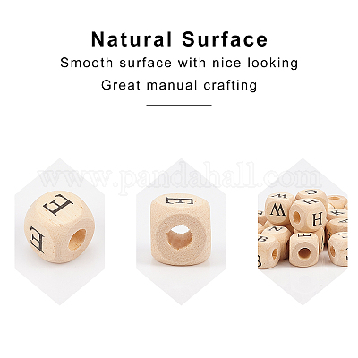 Wholesale OLYCRAFT 100PCS 14mm Alphabet Wooden Beads Natural Square Wooden  Beads Wooden Large Hole Beads with Initial Letter for Jewelry Making and  DIY Crafts 