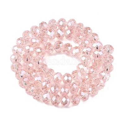 Стеклянные бусины с гальваническим покрытием  EGLA-A044-T8mm-A22-1