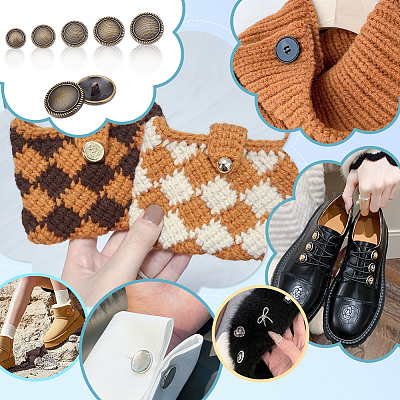 40 шт. 5 стиля литые кнопки FIND-NB0005-78AB-1