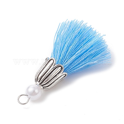 5 шт. 5-х цветные подвески-кисточки из полиэстера (хлопка) ручной работы PALLOY-JF04471-1