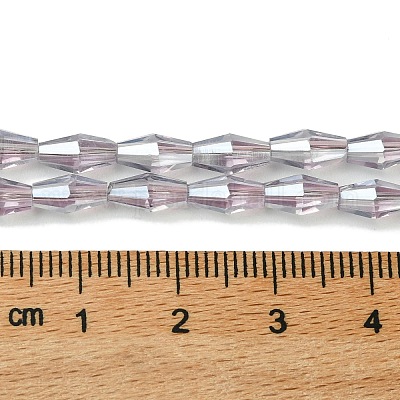Прозрачные стеклянные бусины гальваническим пряди X1-GLAA-K064-05A-PL06-1