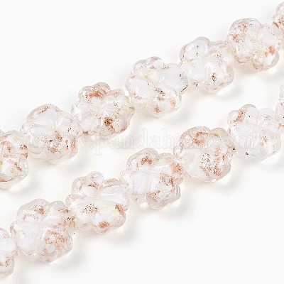 Светящиеся стеклянные бусины ручной работы из золотой фольги FOIL-N029-01A-1