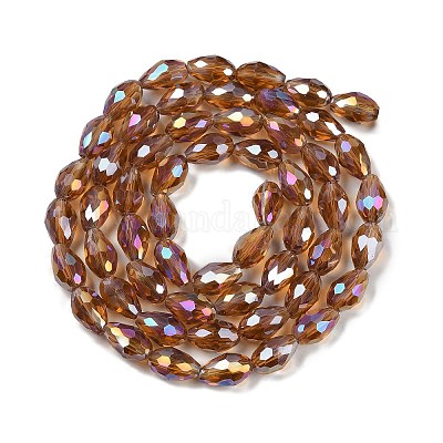 Прозрачные стеклянные бусины гальваническим пряди EGLA-N013-T6mm-B16-1