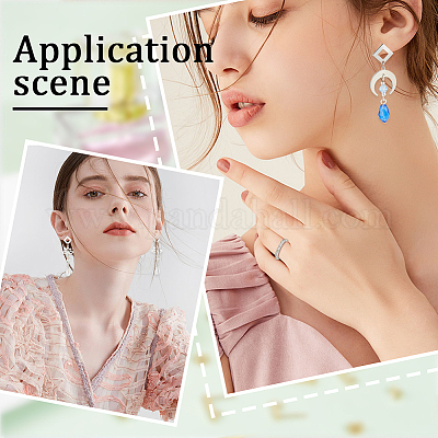 50 шт. фурнитура для сережек-гвоздиков из нержавеющей стали 304 STAS-SC0008-58-1