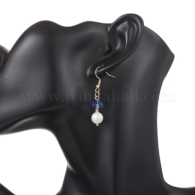 3 пара круглых серег из натурального культивированного пресноводного жемчуга из нержавеющей стали 304 EJEW-JE06817-01-1