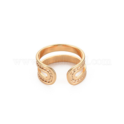 Фактурные полые серьги-каффы RJEW-S048-006G-NF-1