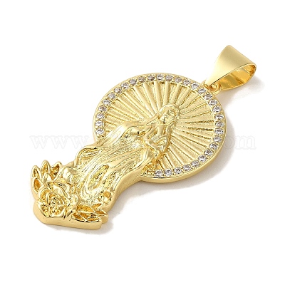 Покрытие стойки латунь микропаве прозрачные подвески из кубического циркония KK-P267-14E-G-1