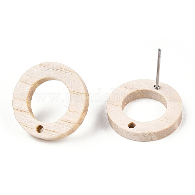 Фурнитура для серег из ясеня EJEW-N017-011V-1