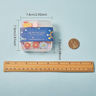 Flatback волос и аксессуары костюма украшения смола цветок ромашки кабошоны CRES-SC0001-08-1