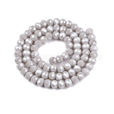 Стеклянные бусины с гальваническим покрытием  EGLA-A044-P6mm-A19-1