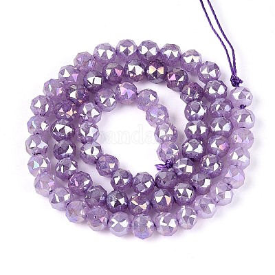 Anlaufschutz-Glasperlenstränge mit galvanischer Beschichtung&nbsp;GLAA-N064-6mm-02-1