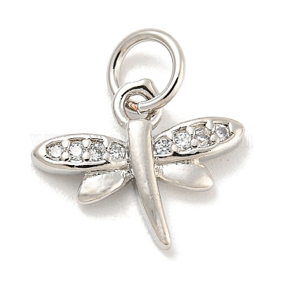 Покрытие стойки латунь микропаве прозрачные подвески из кубического циркония KK-B093-10A-P-1