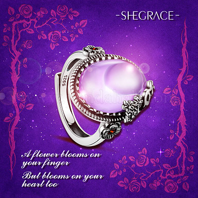 Регулируемое кольцо на палец из стерлингового серебра 925 шт. JR376C-1