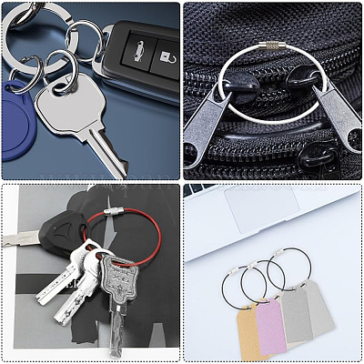 Застежки для ключей из проволоки из нержавеющей стали STAS-SC0009-43-1