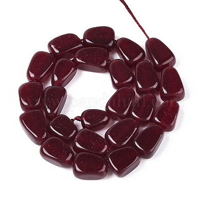Chapelets de perles de jade blanche naturelle&nbsp;G-N354-02A-02-1