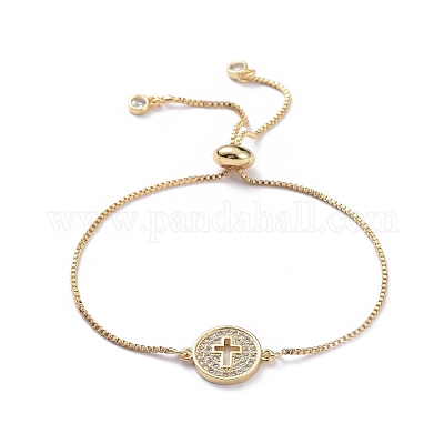 Регулируемые латунные браслеты-слайдеры из циркония BJEW-JB04982-05-1