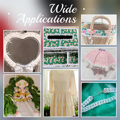 5 шт. 5-х цветная плиссированная эластичная кружевная лента из полиэстера DIY-NB0014-08-1