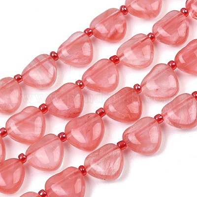Вишневого кварца стеклянные бусы пряди&nbsp;G-NH0069-A06-1