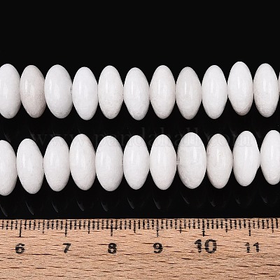 Бусины из натурального белого нефрита&nbsp;G-T144-49A-01-1