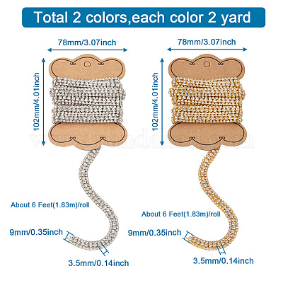4 ярд двухцветных цепочек со стразами FIND-CD0001-17-1