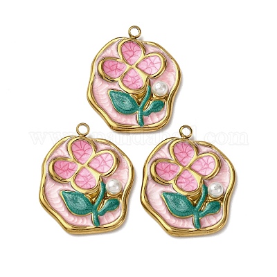 Подвески из нержавеющей стали 304 с эмалью STAS-P406-26A-G-1