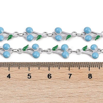 Цепи из нержавеющей стали 304 с эмалированными вишневыми звеньями CHS-M007-01P-01-1