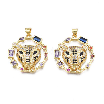 Латунные микро проложить кубического циркония подвески ZIRC-N039-230-1