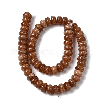 Окрашенные природные белый нефрит бисер пряди G-G107-A33-01-1