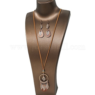 Комплекты из ожерелий и серег-подвесок из сплава WG14320-02-1