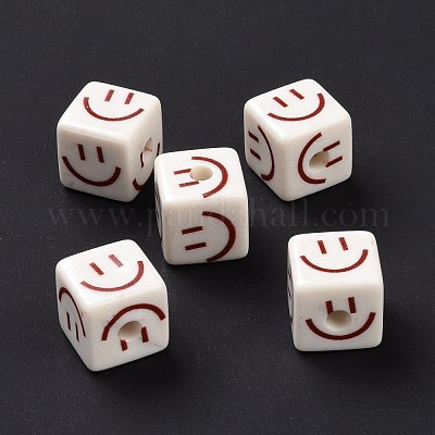 Непрозрачные печатные бусы акриловые MACR-C007-01L-1