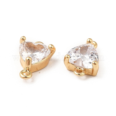 Латунные подвески из прозрачного стекла KK-M233-37G-1