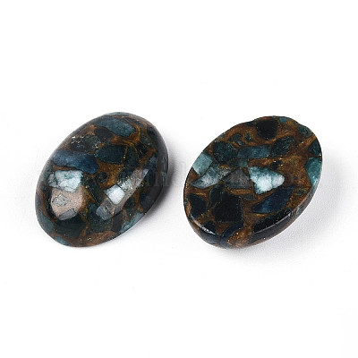 Окрашенные синтетические драгоценные камни кабошоны&nbsp;G-T144-79B-1