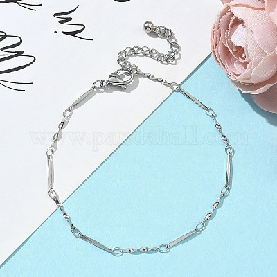 Браслеты из витой цепочки из нержавеющей стали 304 для женщин BJEW-JB11838-1