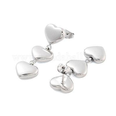 Серьги-гвоздики из нержавеющей стали 304 EJEW-S226-10P-01-1