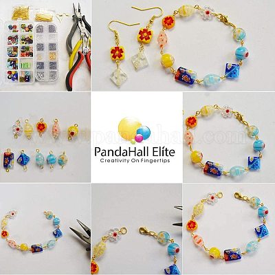 Hechos a mano de cristal de murano millefiori&nbsp;LAMP-PH0002-10-1
